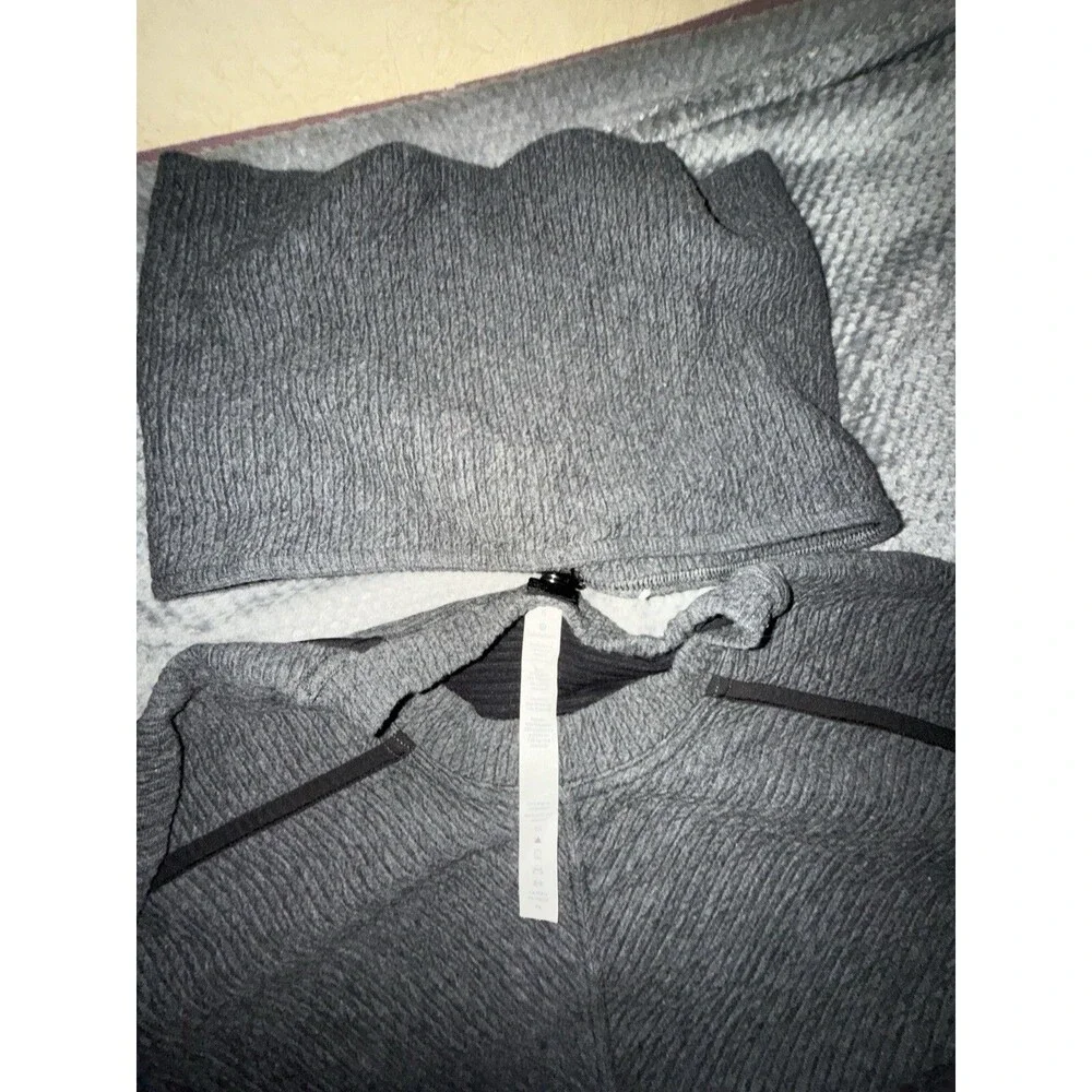 Lululemon On Repeat Dress Size 6 Dark Gray Black Removable Collar - Picture 8 of 16